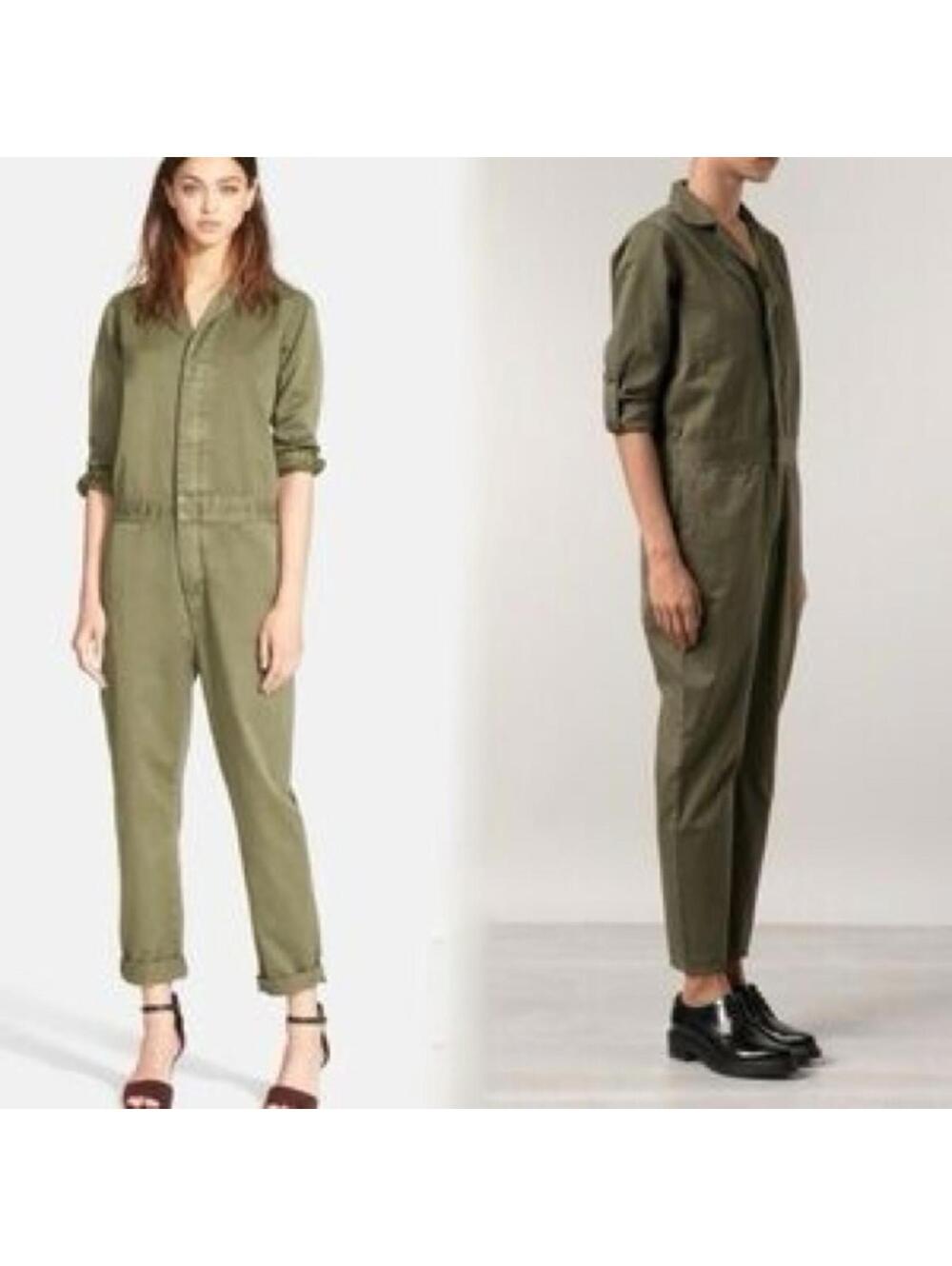 Current/Elliott Olive Vintage Mechanic Jumpsuit Sz 1 Small